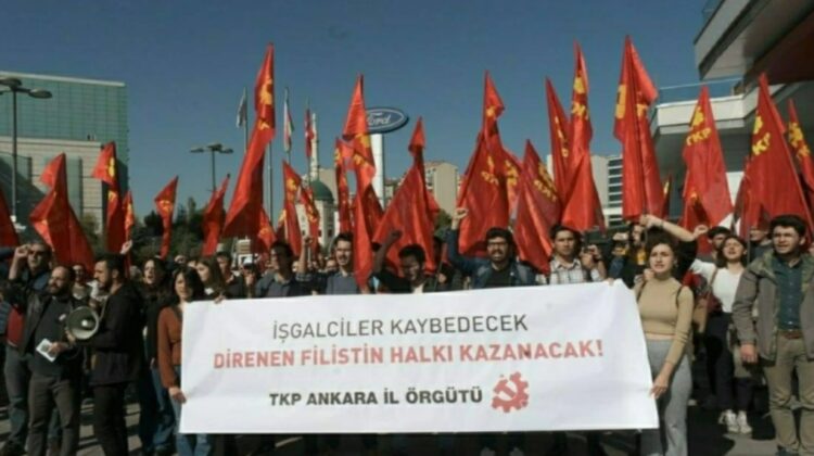 TKP’den İsrail Büyükelçiliği önünde Filistin eylemi