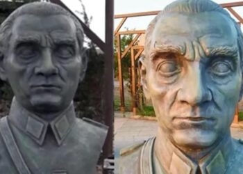 Tepki toplayan Atatürk büstü kaldırıldı