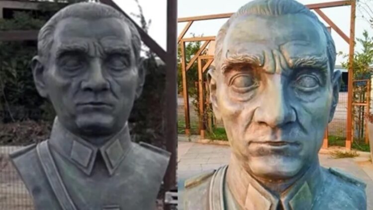 Tepki toplayan Atatürk büstü kaldırıldı