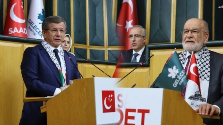 Karamollaoğlu ve Davutoğlu’nun ortak grup toplantısında İsrail tepkisi