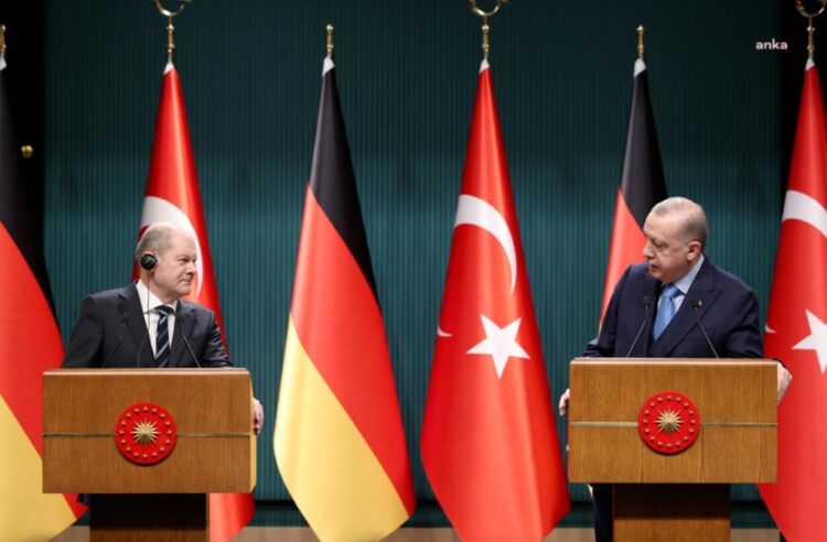 Cumhurbaşkanı Erdoğan, Almanya Başbakanı Olaf Scholz görüştü