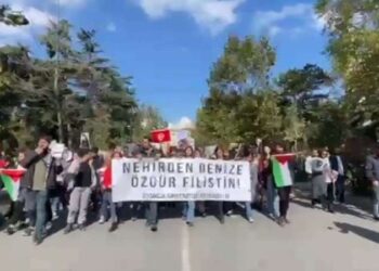 İstanbul Üniversitesi öğrencilerinden Filistin’e destek