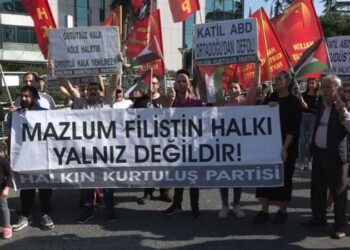 HKP’den İsrail Başkonsolosluğu önünde Filistin’e destek eylemi