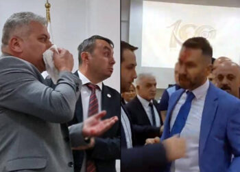 MHP’li belediye meclis üyesi, CHP’li üyeye kafa atıp burnunu kırdı