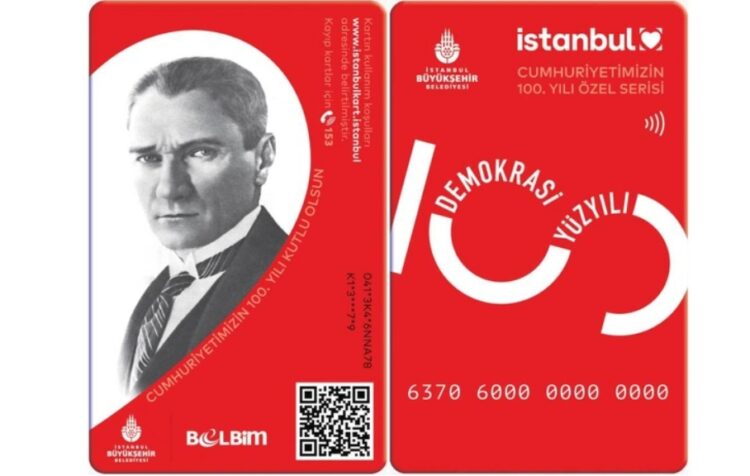 İBB’den Cumhuriyet’in 100. yılına özel kart
