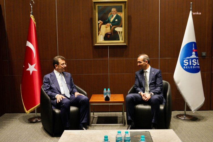İmamoğlu’ndan Şişli Belediye Başkanı Şahan’a tebrik ziyareti