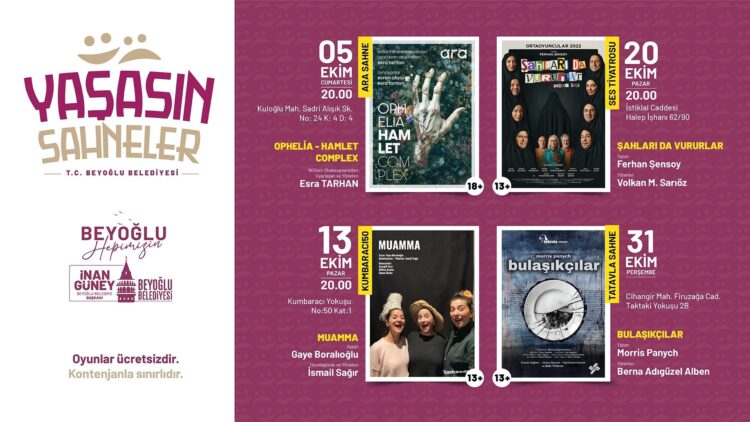 Beyoğlu Belediyesi’nden tiyatroseverlere müjde: ‘Yaşasın Sahneler’ başlıyor