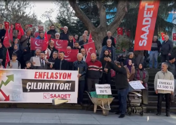 Saadet Partisi’nden hükümete yazar kasalı protesto