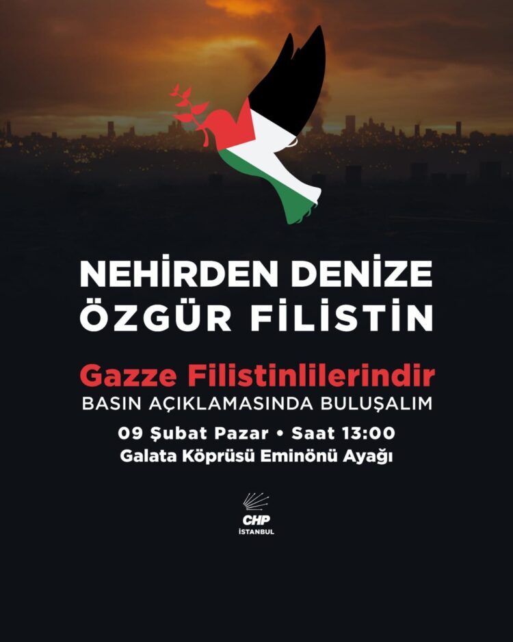 CHP’den Filistin eylemi için çağrı