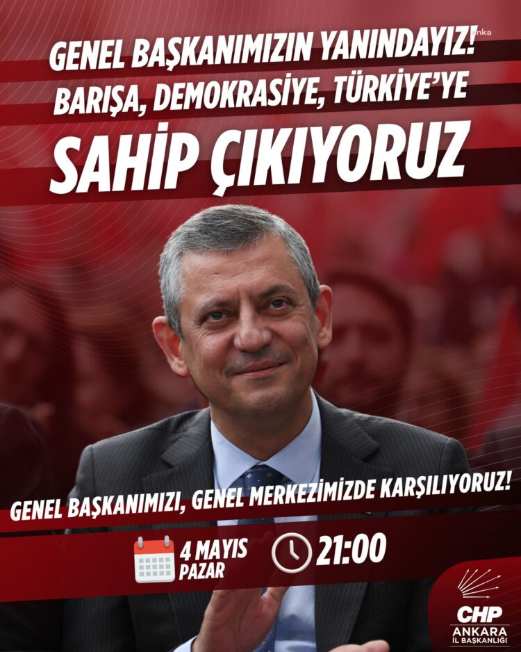 Cem Aydın: “Sayın Özel’i saat 21.00’de Ankara’da Genel Merkezimizde karşılayacağız”