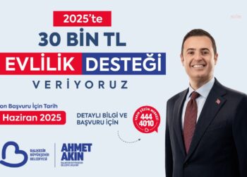 Ahmet Akın: “Yeni evlenen genç çiftlerimize, 30 bin lira maddi destek sağlıyoruz”