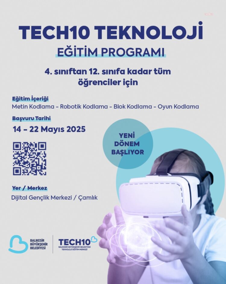 Balıkesir’de “TECH10 Teknoloji Eğitim Programı” başlıyor