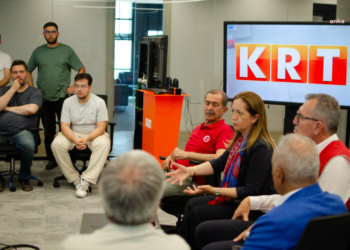Çerkezoğlu’ndan KRT TV emekçilerine destek ziyareti