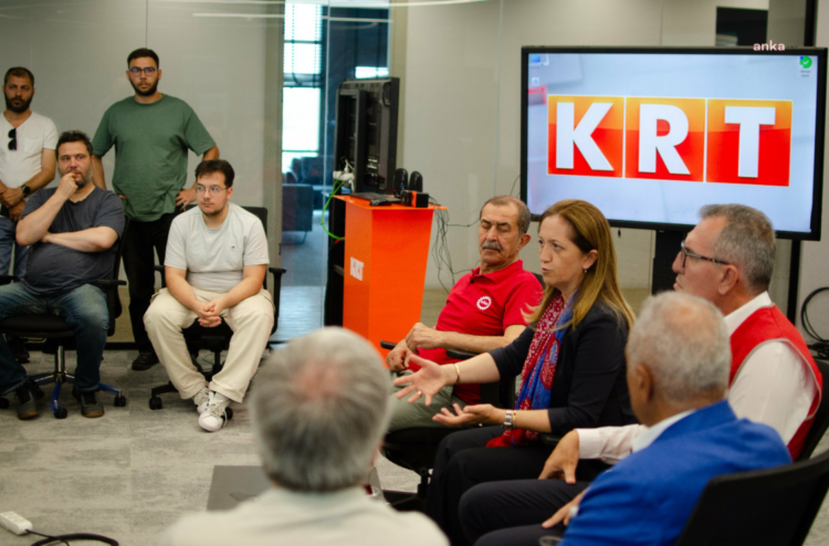 Çerkezoğlu’ndan KRT TV emekçilerine destek ziyareti