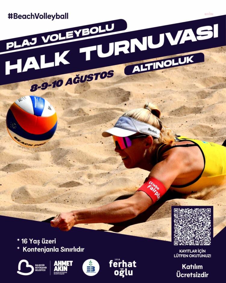 Balıkesir’de Plaj Voleybolu Halk Turnuvası başlıyor