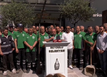 Beyoğlu Belediyesi temizlik işçilerinden Başkan Güney’e destek