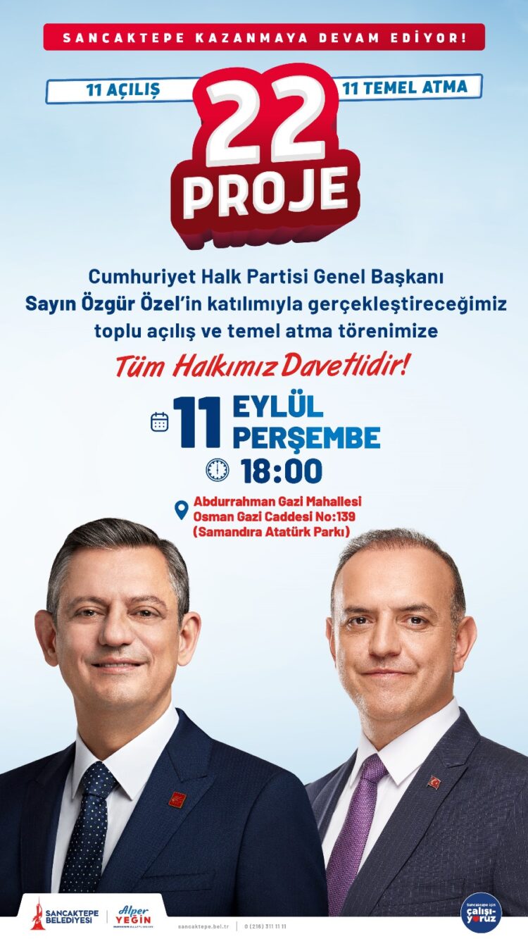 Sancaktepe’de değişim 22 proje ile hız kesmeden devam ediyor!