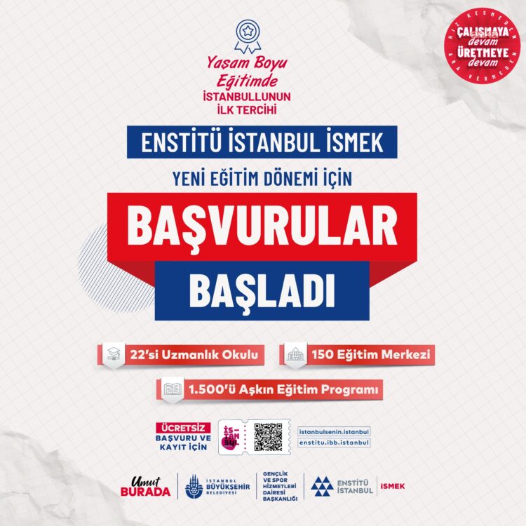 Enstitü İstanbul İSMEK’e iki günde 185 bin başvuru