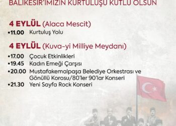 Balıkesir’de kurtuluşun 103’üncü yılı etkinliklerle kutlanacak