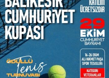 Balıkesir Büyükşehir Belediyesi, 29 Ekim Cumhuriyet Haftası’nda Tenis Turnuvası düzenleyecek