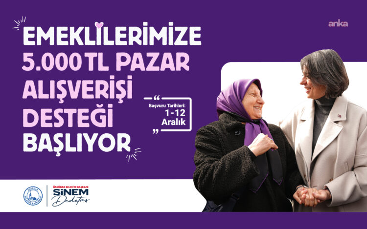 Üsküdar Belediyesi’nin “Emeklilere Pazar Alışverişi Desteği” devam ediyor