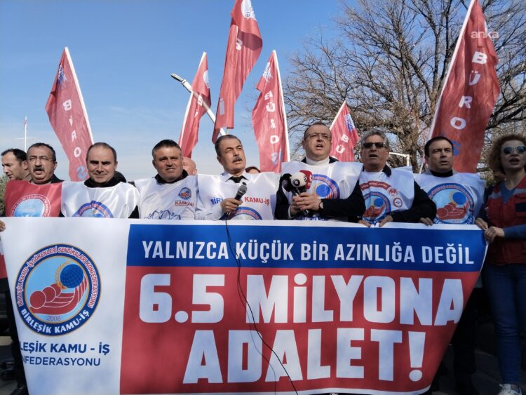 Birleşik Kamu-İş, TBMM önünden “Seyyanen zamda adalet” çağrısı yaptı