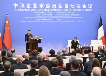Xi ve Macron, Çin-Fransa İş Konseyi 7. toplantısının kapanış törenine katıldı