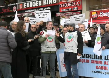 Emekliler İstanbul’da açıklama yaptı: “Bu ülkenin emeklileri diz çökmeyecek!”