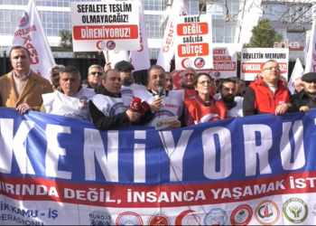 Birleşik Kamu-İş’ten TÜİK önünde eylem…