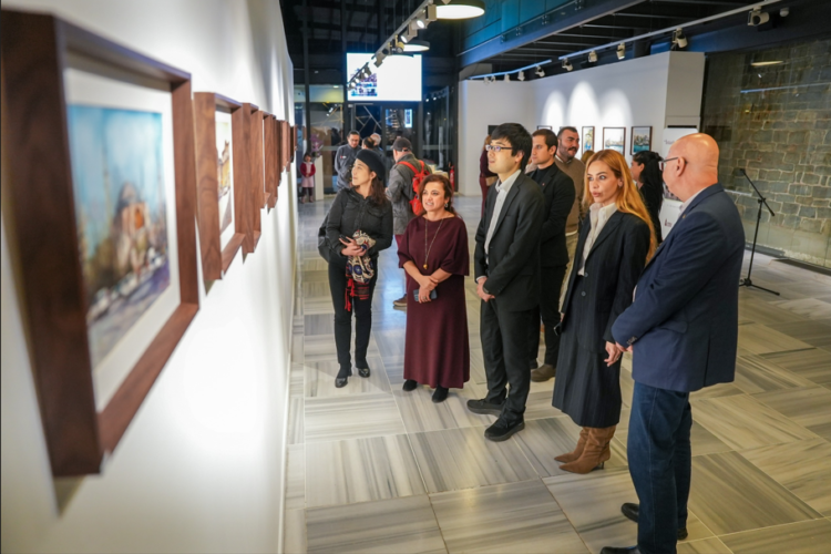 “İstanbul’da Bahar” sulu boya sergisi sanatseverlerle buluştu