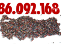 Türkiye nüfusu 86 milyon 92 bin 168 kişi oldu