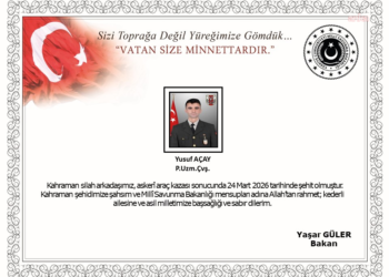 MSB: Piyade uzman çavuş Yusuf Açay şehit oldu