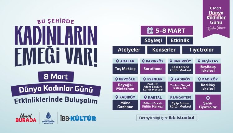 İBB, 8 Mart Dünya Kadınlar Günü’nü etkinliklerle kutlayacak