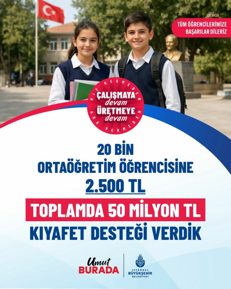 İBB, 20 bin öğrenciye kıyafet yardımı