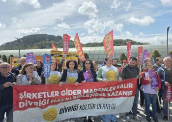 Divriğili maden işçilerinden OYAK önünde eylem