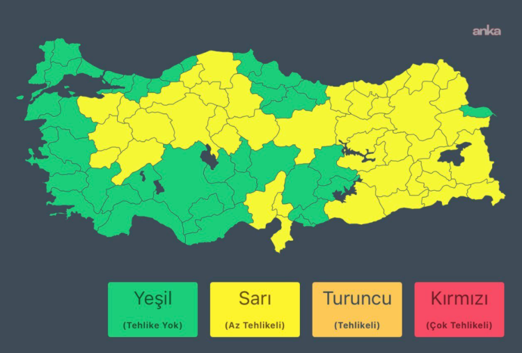 İçişleri Bakanlığı’ndan yağış uyarısı
