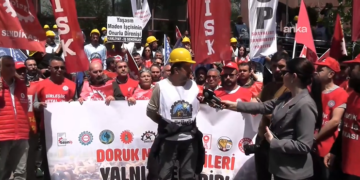 DİSK’e bağlı sendikalardan Doruk Madencilik işçilerine destek ziyareti…