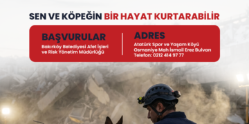 Bakırköy’de köpekli arama kurtarma gönüllüleri aranıyor