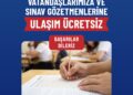 İBB’den YKS adaylarına ücretsiz ulaşım ve kumanya desteği