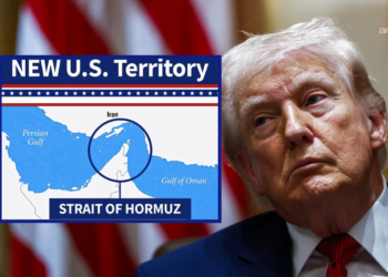 Trump, Hürmüz Boğazı’nı “Yeni ABD Toprağı” olarak gösteren harita paylaştı