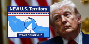 Trump, Hürmüz Boğazı’nı “Yeni ABD Toprağı” olarak gösteren harita paylaştı