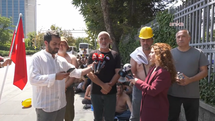 Madencilerin Enerji ve Tabii Kaynaklar Bakanlığı önündeki eylemi 10’uncu gününde