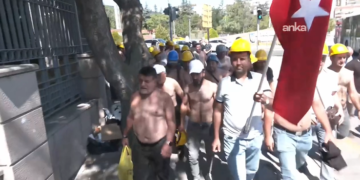 Madencilerin Enerji ve Tabii Kaynaklar Bakanlığı önündeki eylemi 12’nci gününde