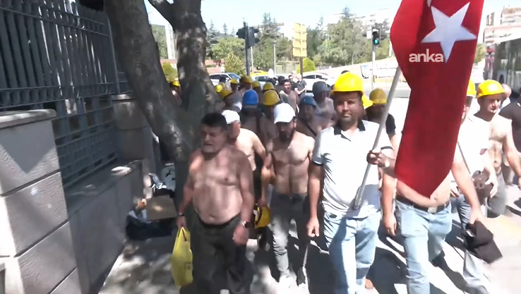 Madencilerin Enerji ve Tabii Kaynaklar Bakanlığı önündeki eylemi 12’nci gününde