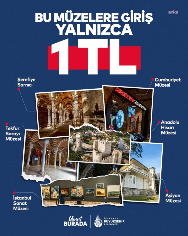 İBB’nin müzelerinde 1 TL uygulaması yaygınlaşıyor