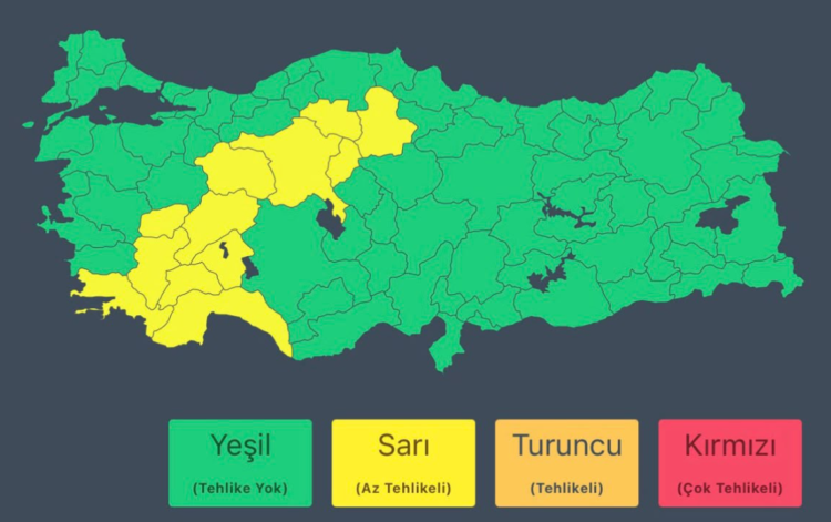 Meteoroloji’den 12 il için sarı kodlu uyarı