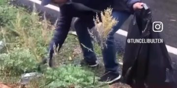 Ovacık’ta doğaya atılan çöpler tepki çekti… Muhtar çöpleri topladı