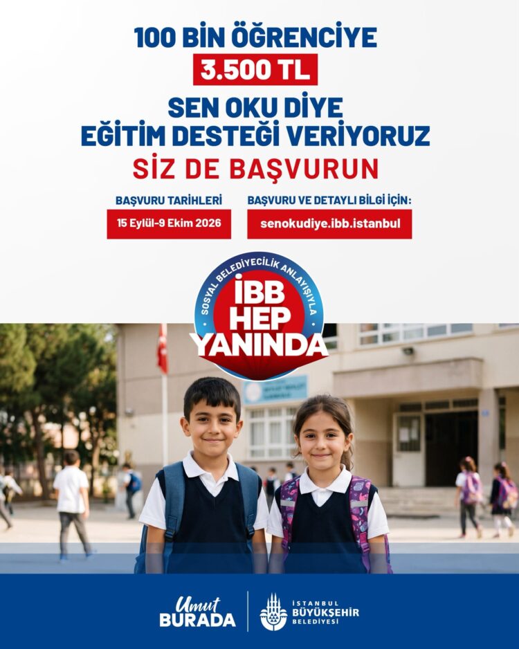İBB’nin “Sen Oku Diye” projesinin başvuruları devam ediyor