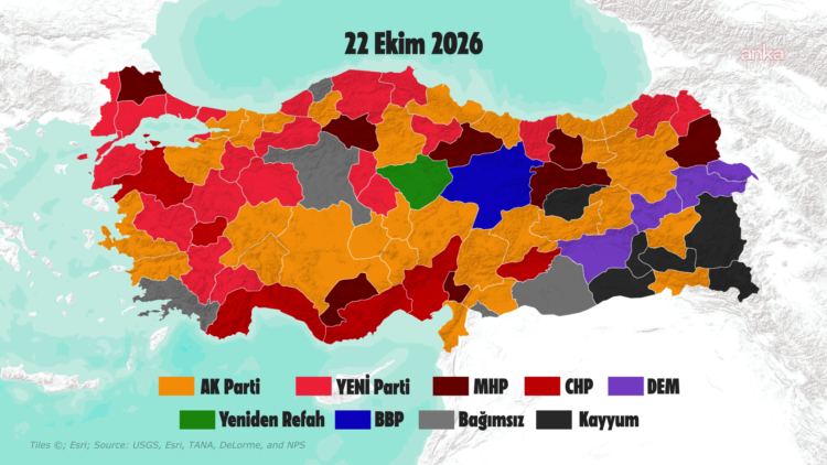 37 ilde belediyeyi yöneten parti değişti