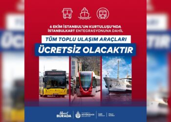 İstanbul’da 6 Ekim tarihinde ulaşım ücretsiz olacak